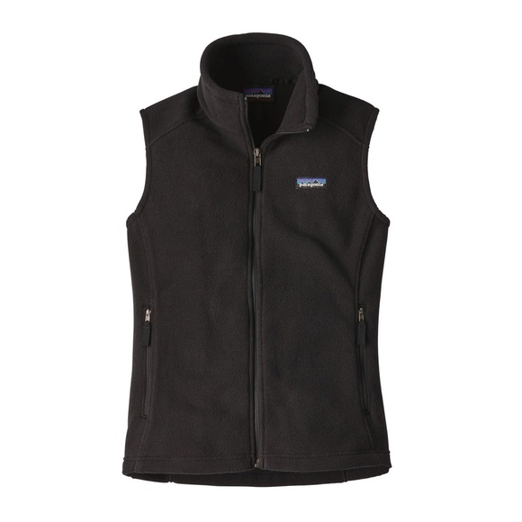 Patagonia Black Fleece Vest with High Collar - Picture 1 of 7